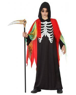 Fato Zombie Esqueleto Menino para Carnaval